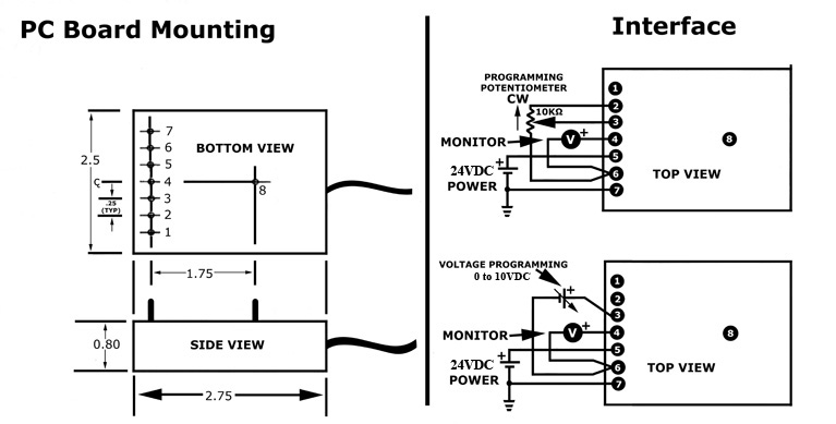 MCR PCB mounting small